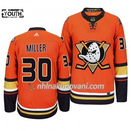 Anaheim Ducks Dresy Ryan Miller 30 Adidas 2019-2020 Oranžový Authentic - Dětské Anaheim Ducks Dresy Ryan Miller 30 Adidas 2019-2020 Oranžový Authentic - Dětské